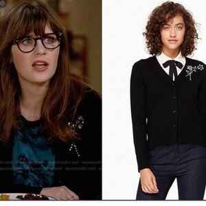 Kate Spade New York Embellished Brooch Cardigan Sweater size large